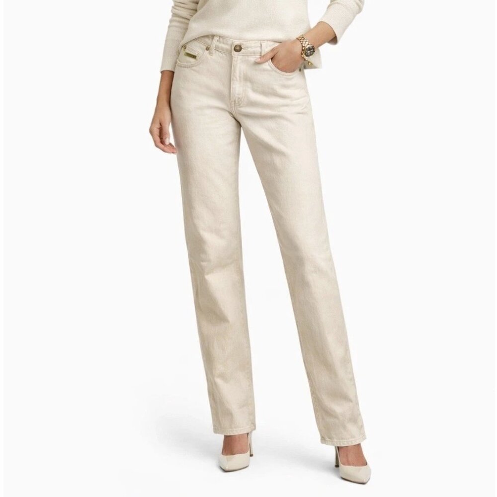 Iconic St John NEW Creamy White Straight Leg jeans style pants, Size 14